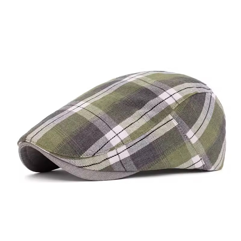 Cap Boina Bulier Modas Inglesa Shelby Peaky Xadrez Listrada Bege Azul Verde Cinza Italiana