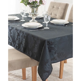 Toalha De Mesa Jacquard  Premium  Luxo Buffet 4,  6  e 8 Lugares  - Tecido Grosso Brilhante Elegante em Oferta na Shopee