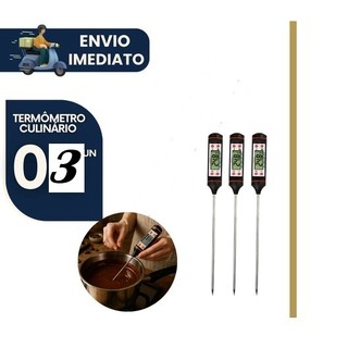 Kit 03 Termômetros Culinários alta Precisão Cozinha Restaurante Curso Culinário