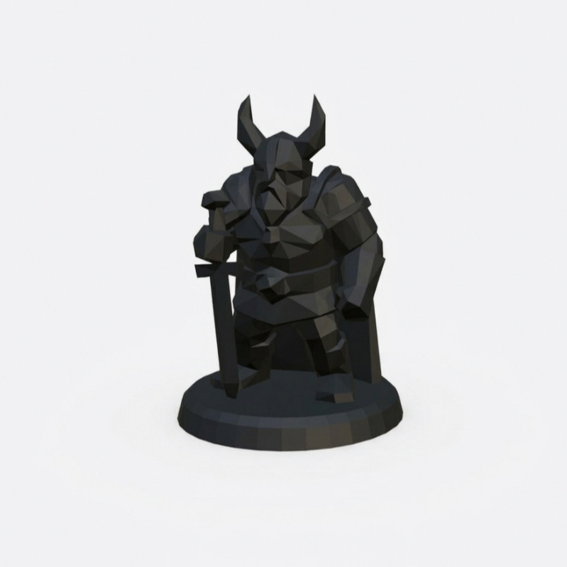 Mini estátua Old School Guerreiros Anões 10cm | Arqueiro, Mago e Espadachim em Plástico Preto