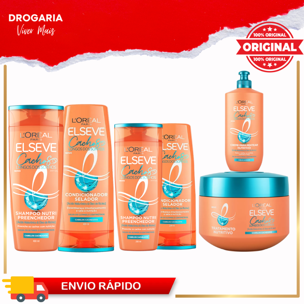 Kits Elseve Cachos Longos dos Sonhos.