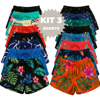 Shorts Feminino Viscose Casual Malha leve em Oferta na Shopee