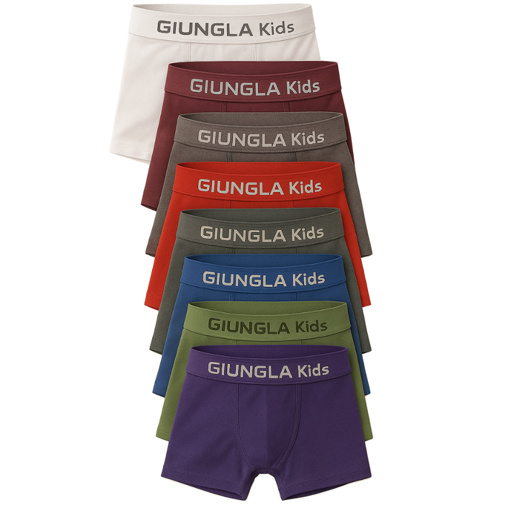 Kit 10 Cuecas Boxer Infantil Giungla – Microfibra Confortável Giungla