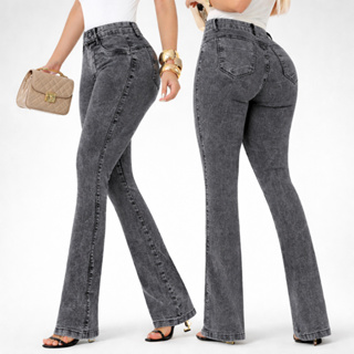 Calça Jeans Feminina Fler Com Elastano Lycra Lavagem Especial Cintura Alta Modelagem Empina Bumbum em Oferta na Shopee