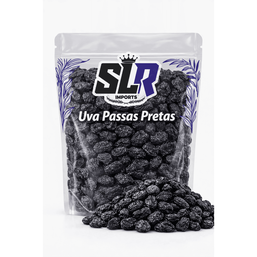 Uvas Passas Pretas sem Semente Premium Natural