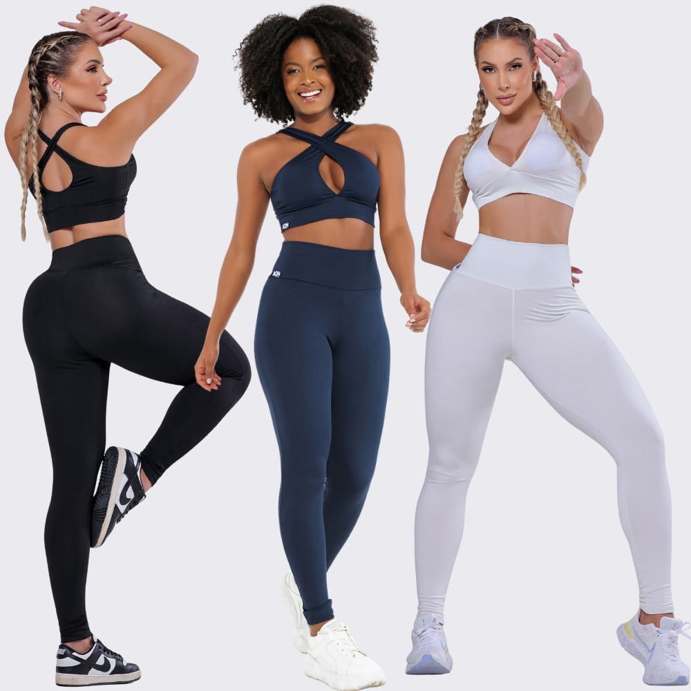 Promoçao Conjunto Fitness Basico Academia Treino forro duplo AQN SPORT em Oferta na Shopee