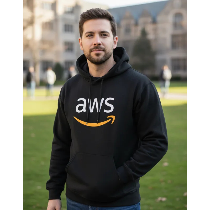 Moletom Aws Amazon Nuvem Informática Ti Computação Blusa De Frio