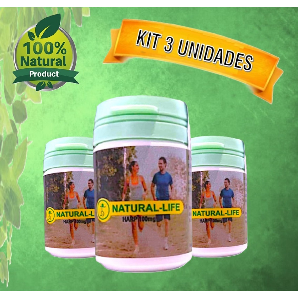 NATURAL LIFE HARP 100 Kit 3 Potes 30 caps.