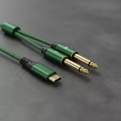 Cabo Auxiliar Áudio Tipo Usb C X P10 Duplo L R Stéreo 1m MCB-044