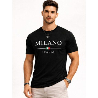 Camiseta Masculina Milano Italia Algodao Gola Redonda