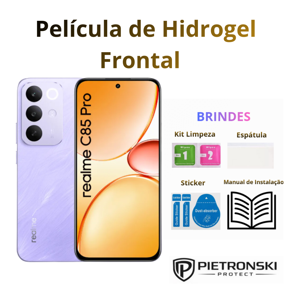 Película Hidrogel Realme C85 Pro - ESCOLHA: HD ou PRIVACIDADE | Ler Descrição em Oferta na Shopee