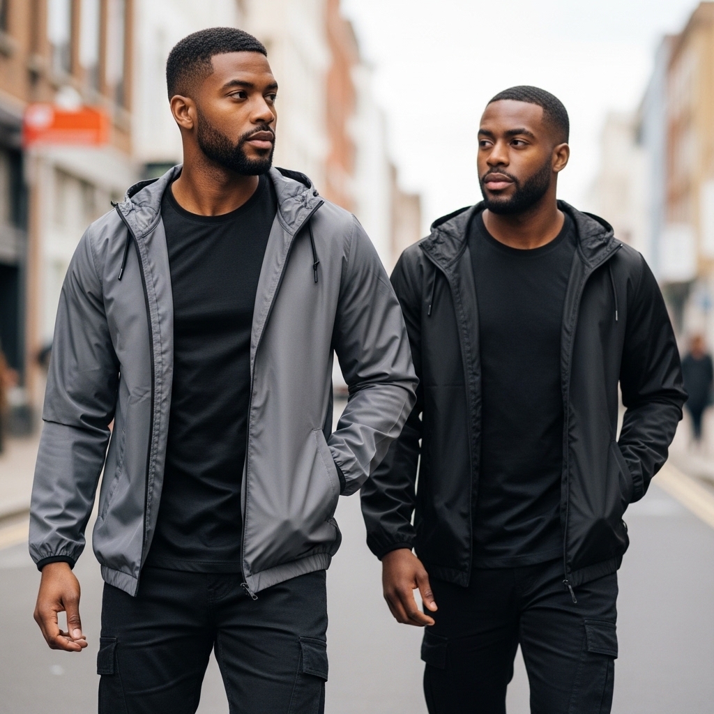 Kit 2 Jaquetas Corta Vento Impermeável Unissex Leve Com Capuz Do P ao GG