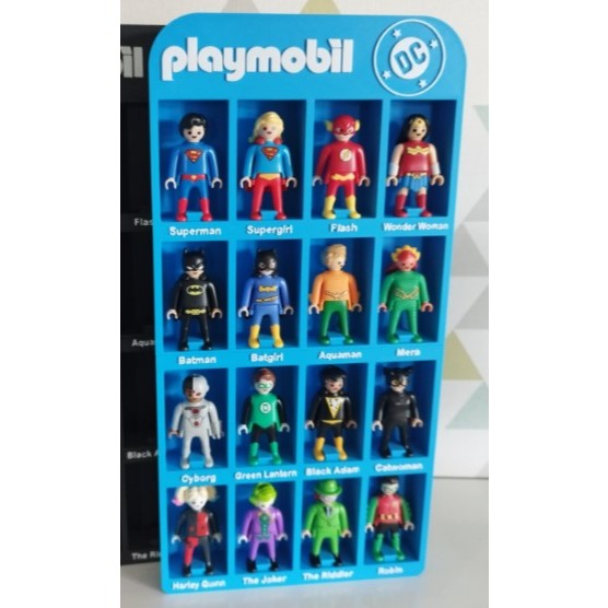Expositor Playmobil do Kinder Ovo DC – Prateleira Organizadora