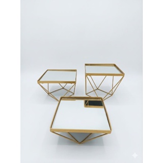 bandejas diamante kit 3 peças porta doces decoração festa em Oferta na Shopee