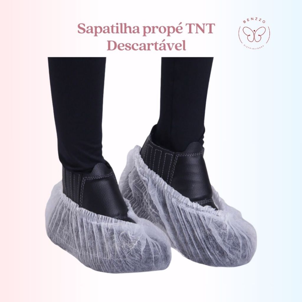 Protetor De Sapato Propé Sapatilha Proteção TNT com elástico branco em Oferta na Shopee