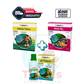 Kit 3 Testes para Aquário de Peixes - Amônia + Teste PH + Nitrito Alcon em Oferta na Shopee