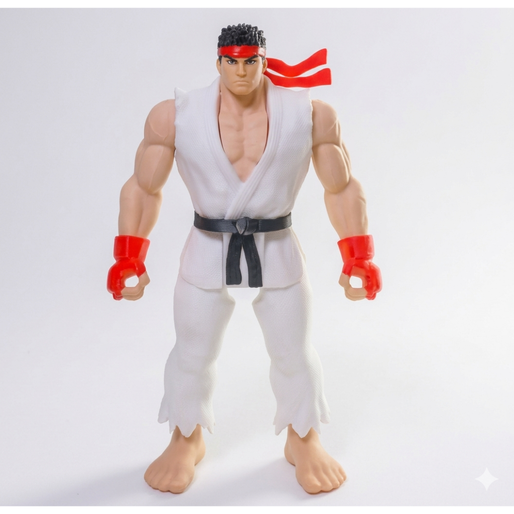 Ryu Street Fighter 2 Retrô Boneco Articulado 3D 13cm Action Figure em Oferta na Shopee
