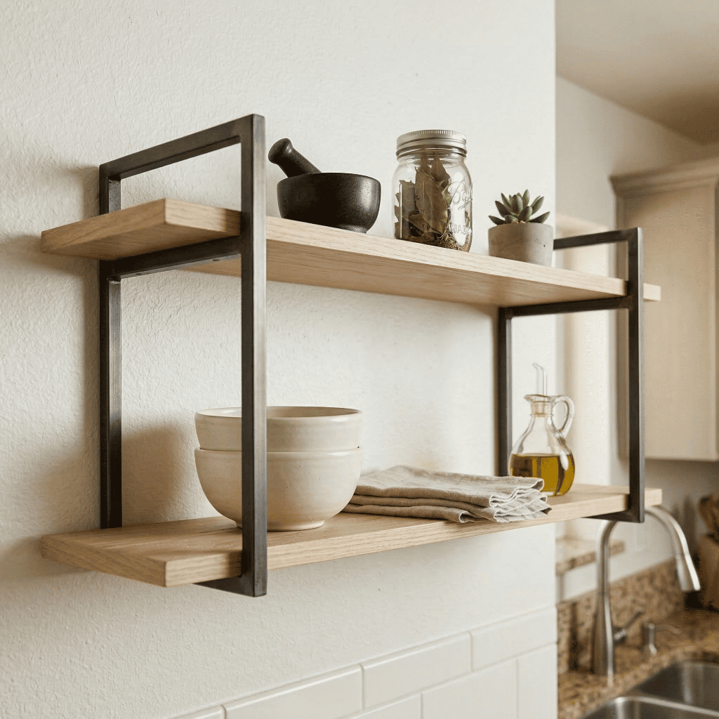 Prateleira de Parede 60cm Organizadora Multuso Estilo industrial Metal Luxo