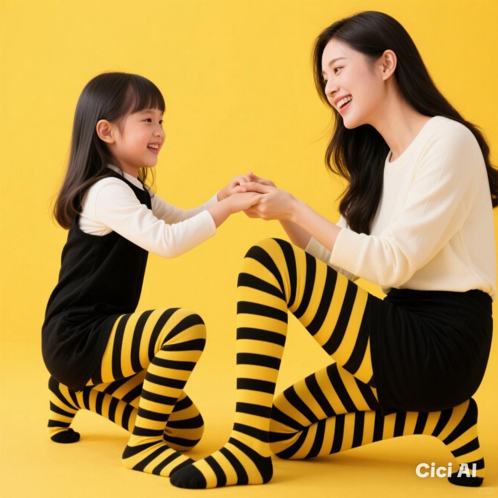 Meia Calça   Infantil/Adulto  Inteira Listrada  Para Festa Fantasia Cosplay Halloween E Carnaval