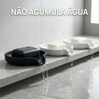 Kit 3 Saboneteiras Design Moderno Dreno Inteligente Evita Acúmulo de Água Alta Durabilidade