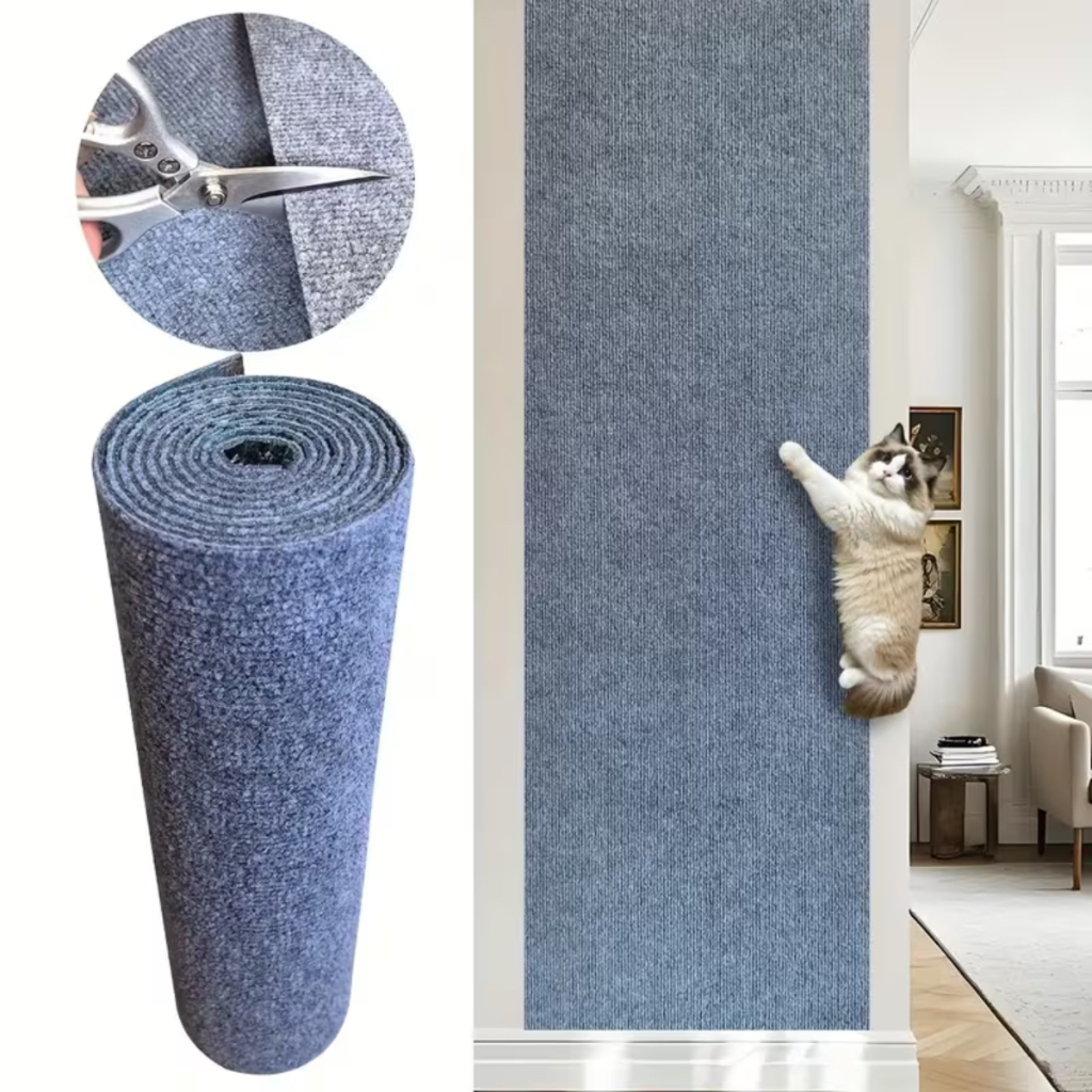 Tapete Autoadesivo para Arranhar Gatos - Superfície Removível Sem Resíduos Resistente a Arranhõesl