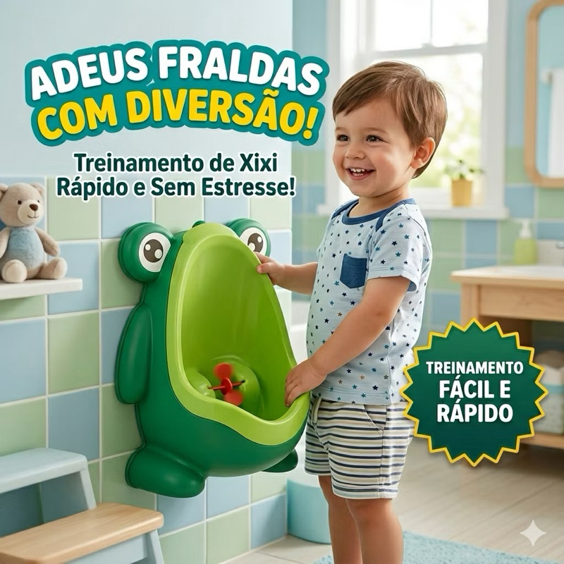 Penico de Sapinho Mictório Infantil Sapo Menino--3764