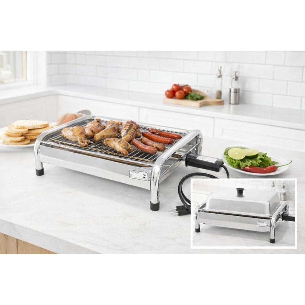 Churrasqueira Elétrica Super Grill Luxo Sem Fumaça Camping COM TAMPA