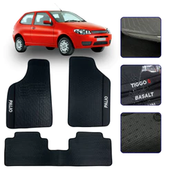 Jogo de Tapete Emborrachado Para Palio Fire 2012 a 2017 Kit Automotivo