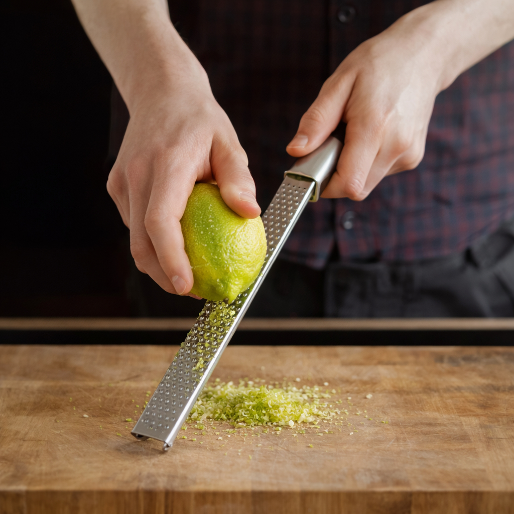 Ralador Culinaria Extra Fino Ralador Inox 30x2,5 cm Cabo em Inox Profissional