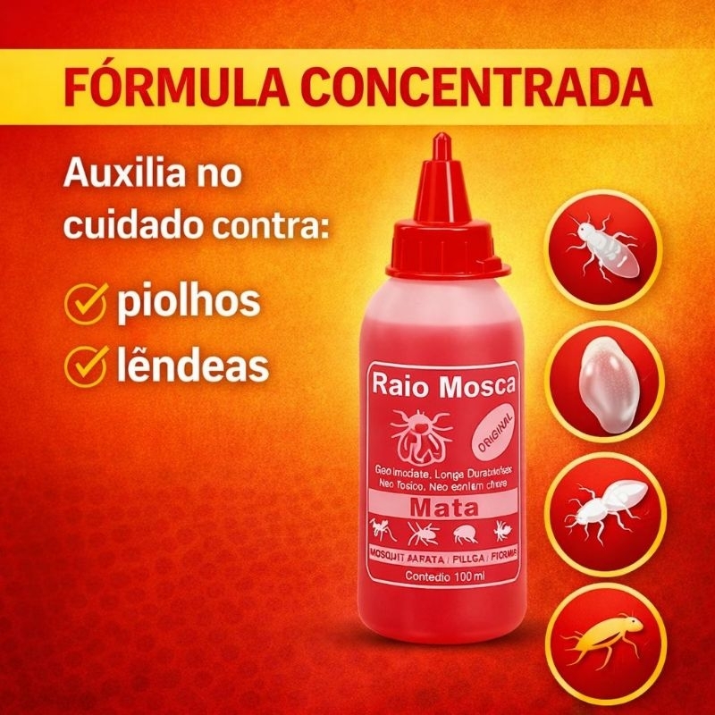 Loção Capilar 100ml Concentrada | Auxilia no Cuidado Contra Piolhos e Lêndeas | Uso Externo