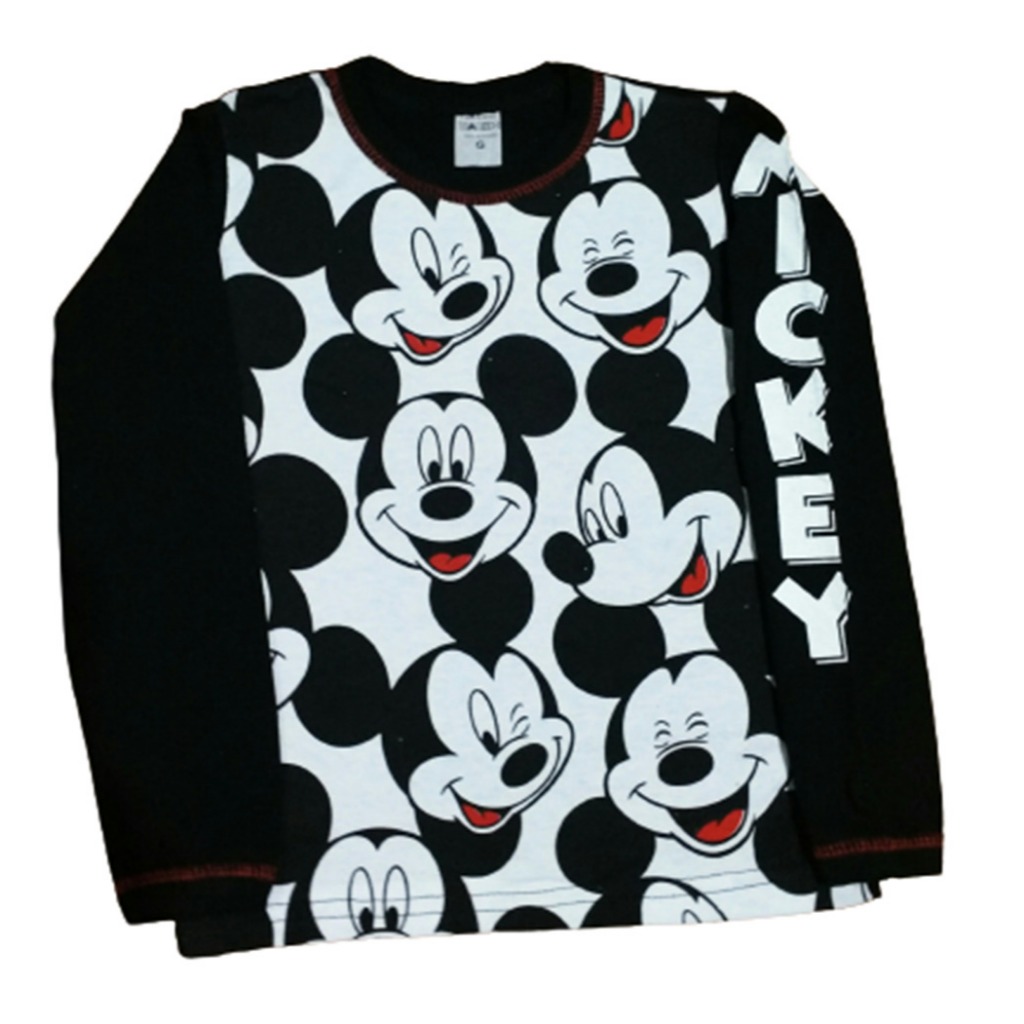 Blusa infantil manga longa comprida meia estação menino 100% algodão personagem infantil — imagem 2 de 2