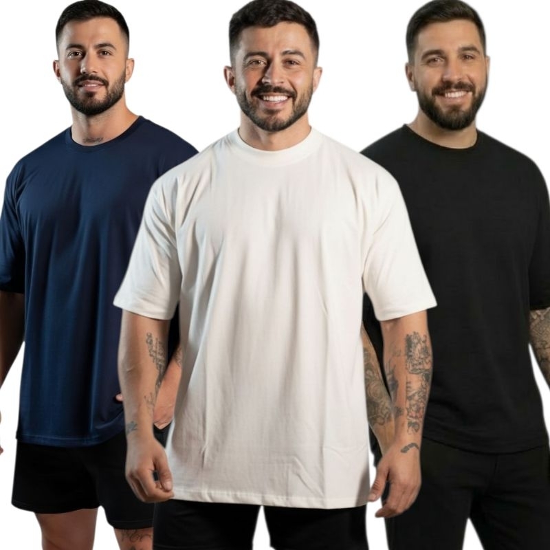 Camiseta Oversized Masculina Premium 100% Algodão 180g Grossa Streetwear Básica Top Qualidade
