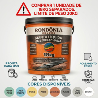 Tinta Emborrachada Impermeabilizante 18Kg 3,6Kg Parede Telhado Laje Proteção Umidade Elastomérica em Oferta na Shopee