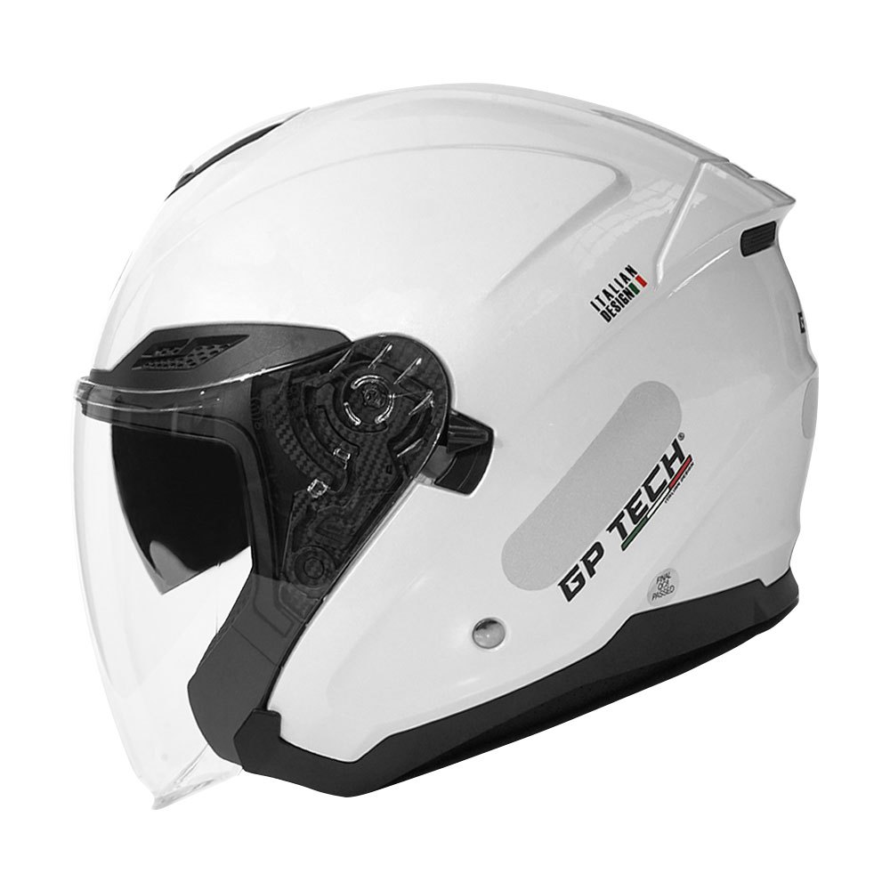 Capacete Gp Tech Open OF669 Perolizado Com Viseira Interna Fumê