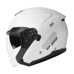 Capacete Gp Tech Open OF669 Perolizado Com Óculos Interno Fumê