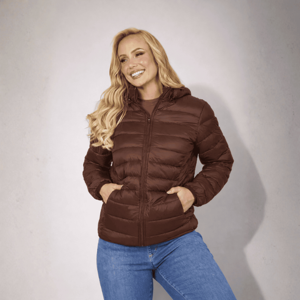 Jaqueta Feminina Bobojaco Nylon Impermeável Capuz Removível Manga Longa Japona de Inverno