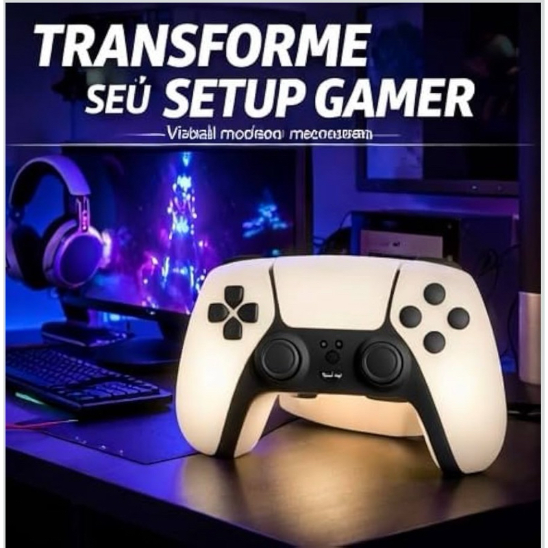 Luminária Controle Playstation 5 Gamer Light
