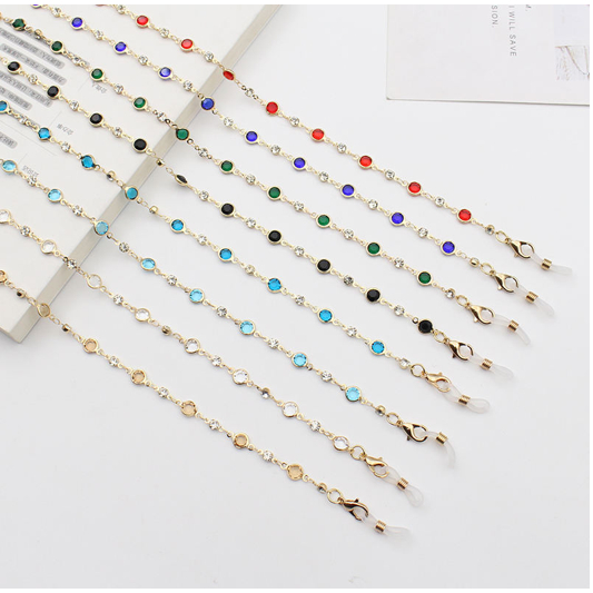 【Arte】Corrente de óculos colorida em estilo moderno europeu e americano, estilo blogueiro