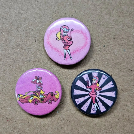 8 Pins Buttons Corrida Maluca Cartoon Desenho Cartoon Nostalgia