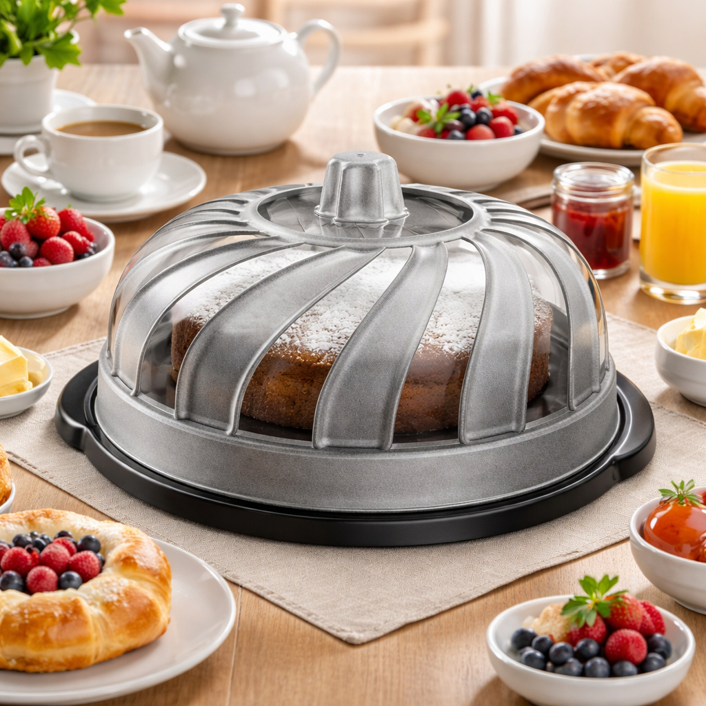 Boleira com Tampa Grande Porta Bolo Redondo Transparente Resistente Anti Poeira Cozinha Festa
