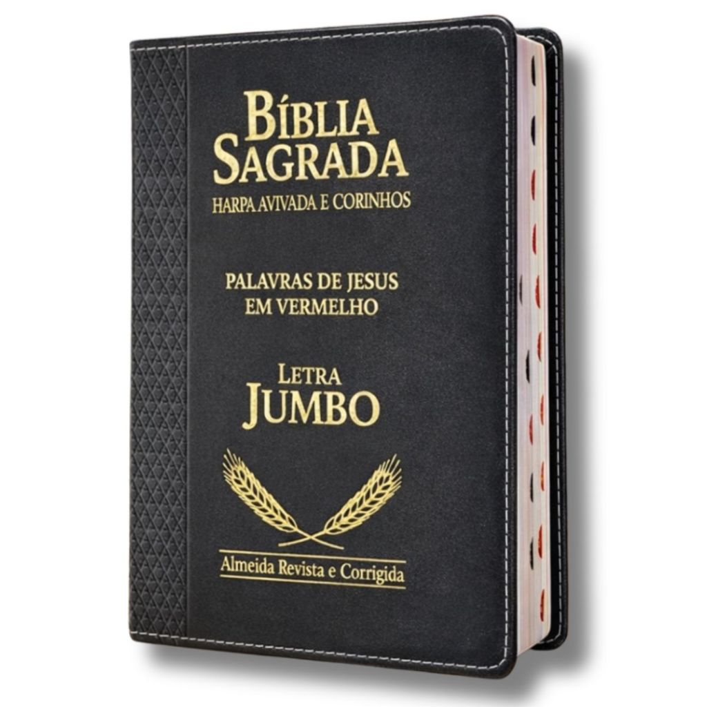 Biblia Letra Jumbo Extra Gigante | Harpa & Corinhos | RC | Luxo Preta em Oferta na Shopee