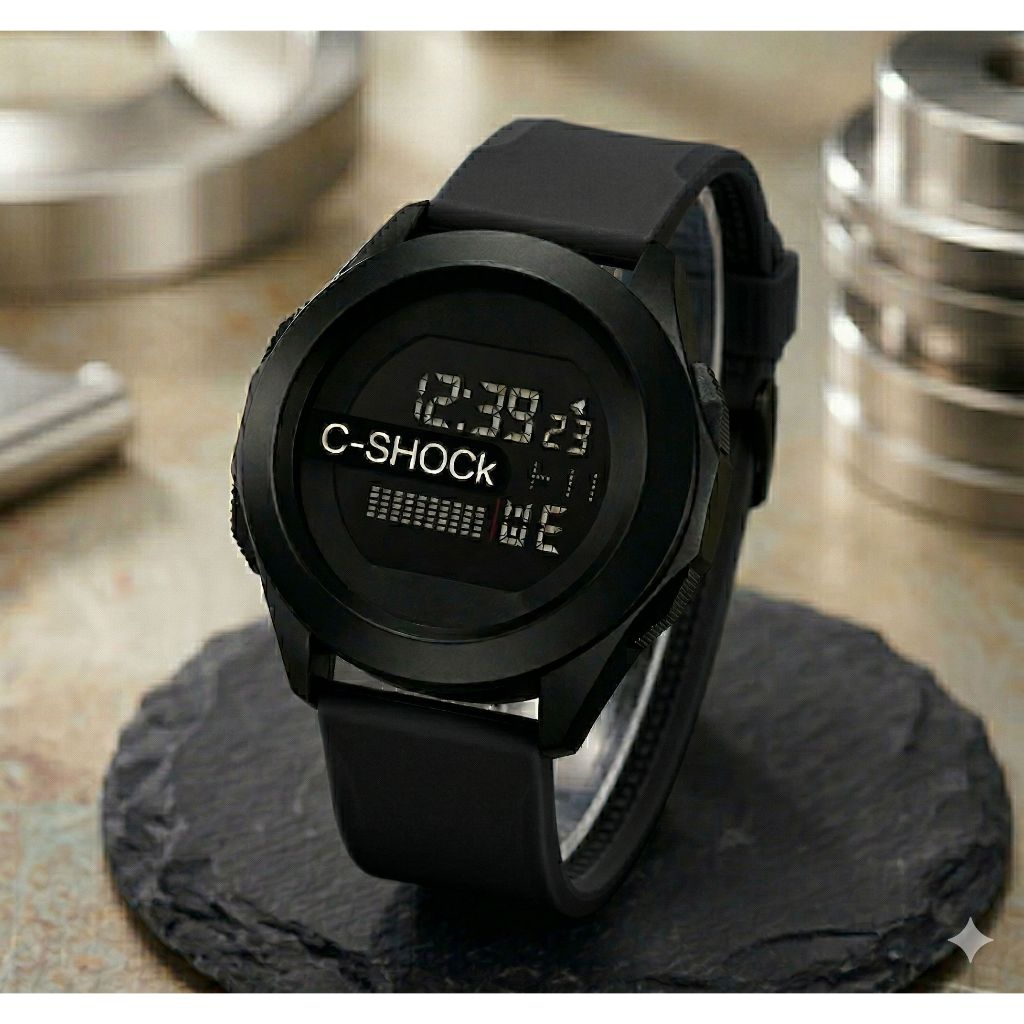 Relógio Masculino Digital C-Shock Tático Dia  Dia Pulseira Silicone Varias Cores Relógio Digital Led