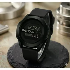 Relógio Masculino Digital C-Shock Tático Dia Dia Pulseira Silicone Varias Cores Relógio Digital Led