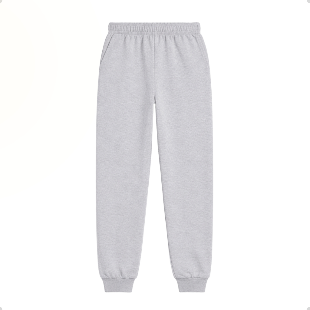 Calça Infantil Sem Pelúcia de Moletom Com Punho Unisex Dia a Dia