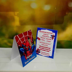 10 a 30 Plaquinhas de mesa HOMEM ARANHA Azul- Centro de mesa Lembrancinhas de festa infantil