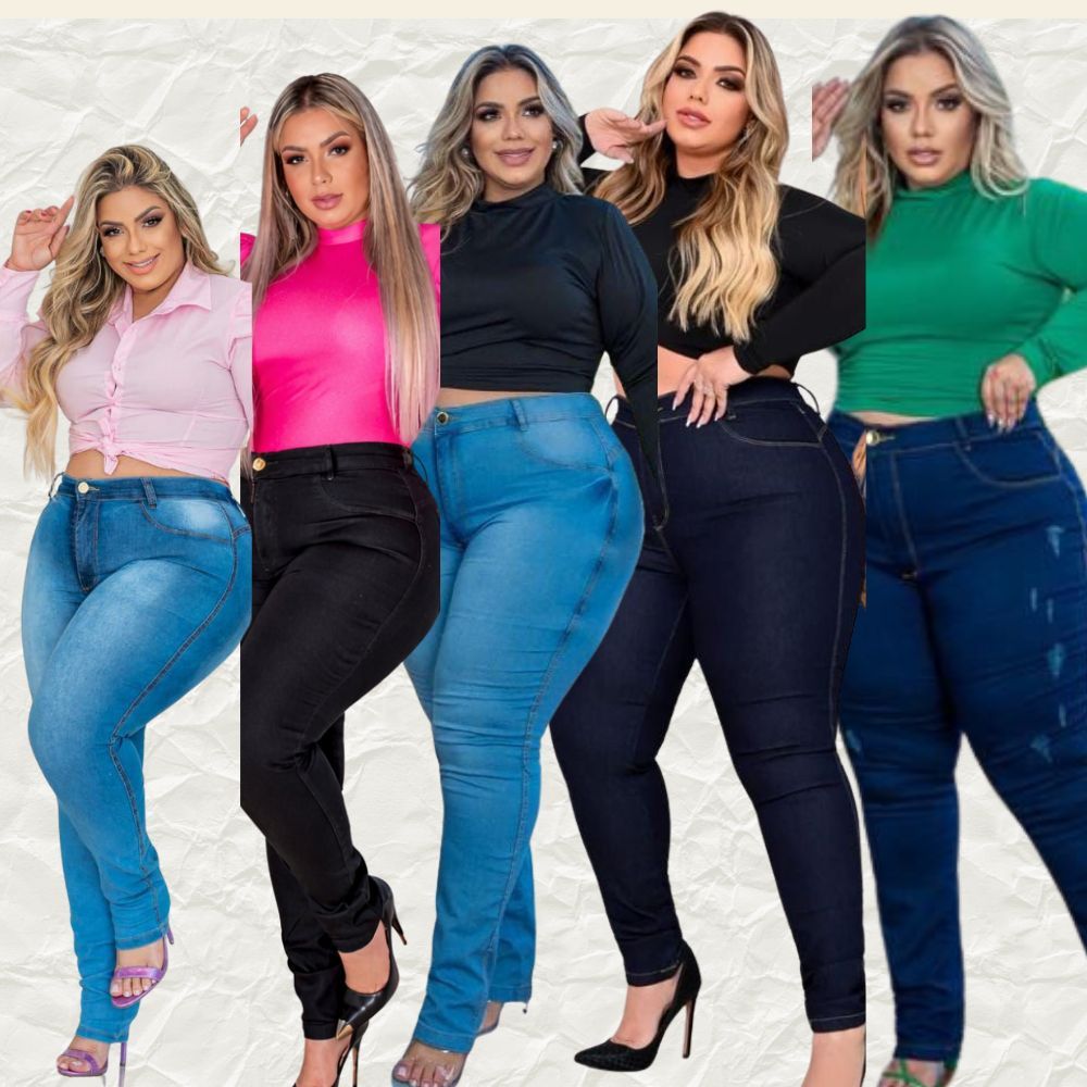 Calça Jeans Plus Size I JEANS PREMIUM COM ELASTANO I DO 46 AO 54 em Oferta na Shopee