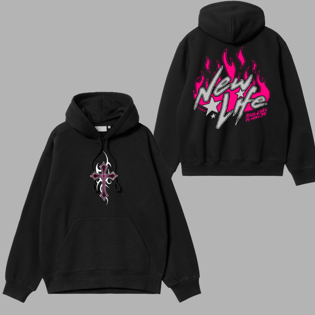 MOLETOM canguru quentinho new life estampa premium streetwear blusa de frio vintage hip hop show