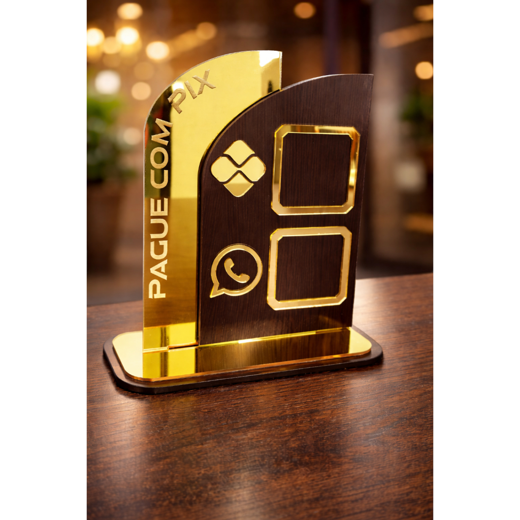 Placa Pix Personalizada para QR Code  Luxo em Acrílico Espelhado + MDF premium kit 1 ou 2 unidades 3 Cores Disponíveis em Oferta na Shopee