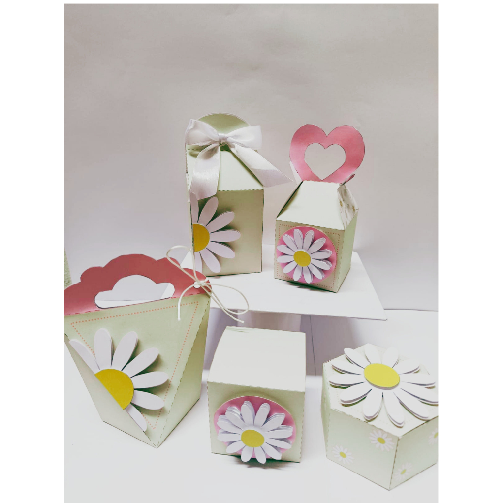 Kit Jardim Encantado Personalizado | Lembrancinha Festa Infantil Margaridas Caixinhas | Personalizadas com nome e idade