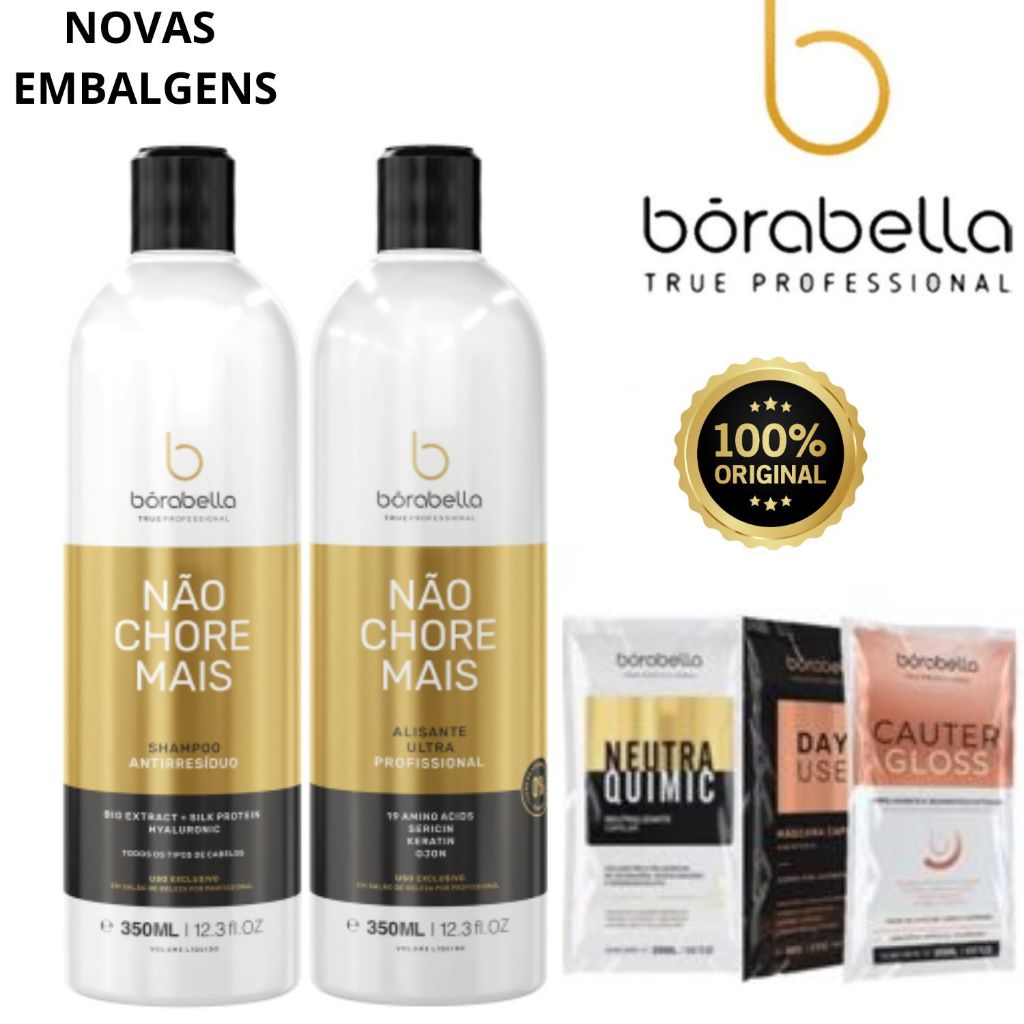 Borabella Kit Não Chore Mais 2x350ml + Sache NeutraQuimic + Cauter + Pratudo